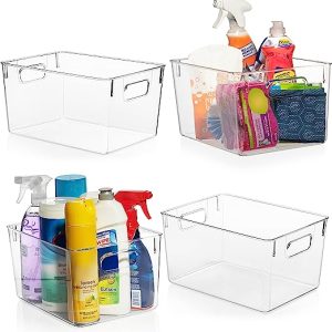 ClearSpace Plastic Storage Bins – Perfect Kitchen Organization or Pantry Storage – Fridge Organizer, Pantry Organization and Storage Bins, Cabinet Organizers