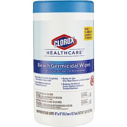CloroxPro Healthcare Bleach Germicidal Wipes, Healthcare Cleaning and Industrial Cleaning, Clorox Wipes, 150 Count – 30577